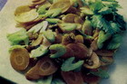 Salad with celery, apples and nuts