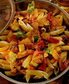 Pasta with vegetable mixture