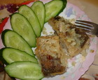Fried fish with onion