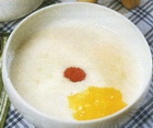 Porridge in vegetable broth