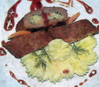 Roulade pork with apples