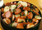 Salad with sausage