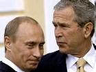 Putin und Bush auf dem Flughafen